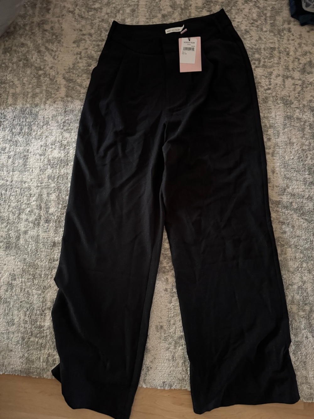 Avec Les Filles Black Wide-Leg Dress Pants
